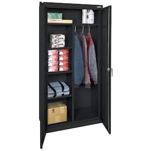 Classic Series Steel Combination Cabinet with Adjustable Shelves in Black (72 in. H x 36 in. W x 18 in. D)