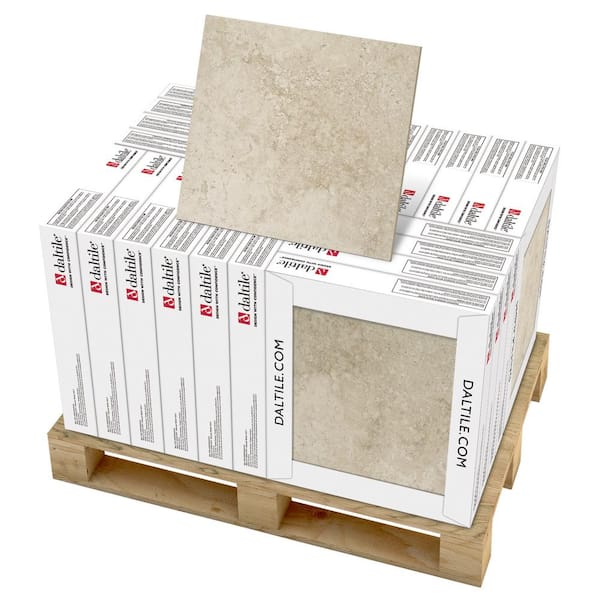 Daltile Castleview Beige 18 in. x 18 in. Porcelain Floor and Wall Tile (352 .sq. ft./pallet)