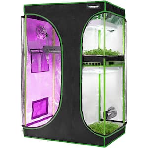 4 ft. x 3 ft. 2-in-1 Mylar Reflective Grow Tent for Indoor Hydroponic Growing System