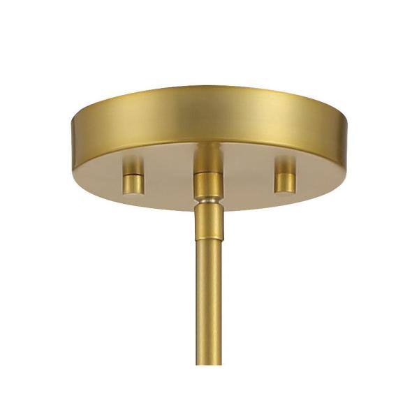 Soft Brass 5-Light Chandelier with Clear Glass Shades