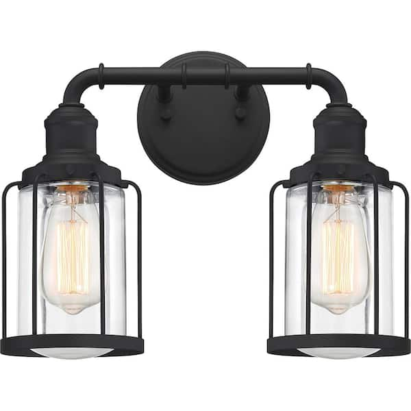 Quoizel Ludlow 2-Light Earth Black Vanity Light