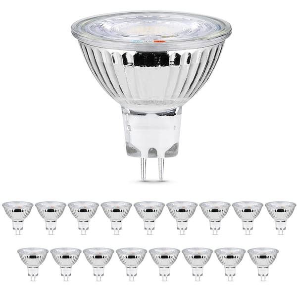 50-Watt Equivalent MR16 GU5.3 Bi-Pin Dim 12V Track Light LED Flood Light Bulb, 3000K/4000K/5000K Tunable White (18-Pack)