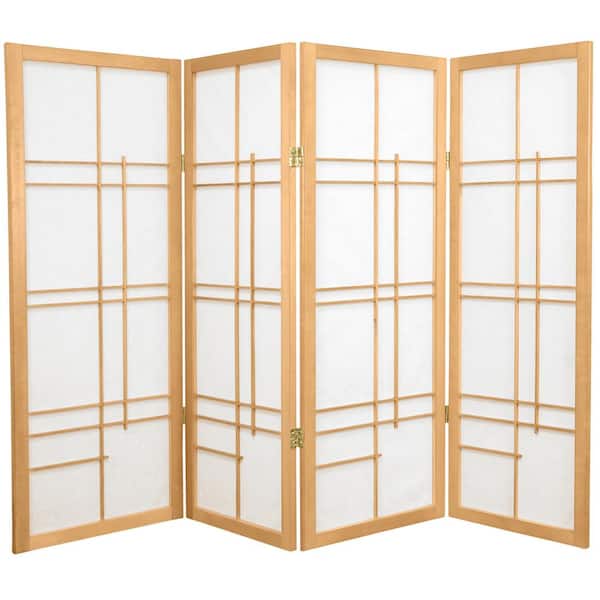 4 ft. Natural 4-Panel Room Divider