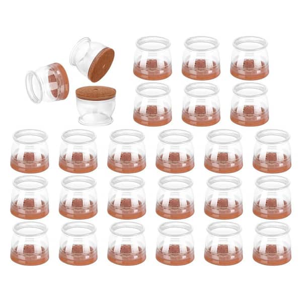 24Pck Silicone Chair Leg Floor Protectors for Hardwood Floors, Universal Fit 0.84"-1.29", Noise Reduction Anti-Scratches