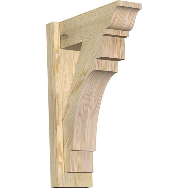 Ekena Millwork 6 in. x 24 in. x 16 in. Douglas Fir Merced Traditional Rough Sawn Outlooker
