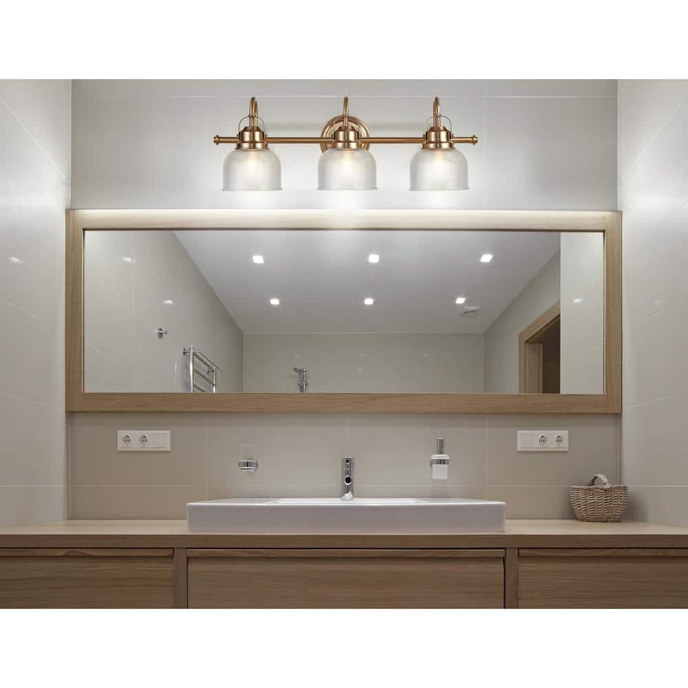 Virginia 25.25" Polished Gold Brass LED Vanity Light