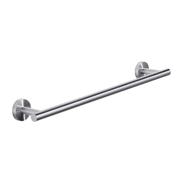 VEVETTA 20 in. Wall Mounted Single Towel Bar in Brushed Nickel