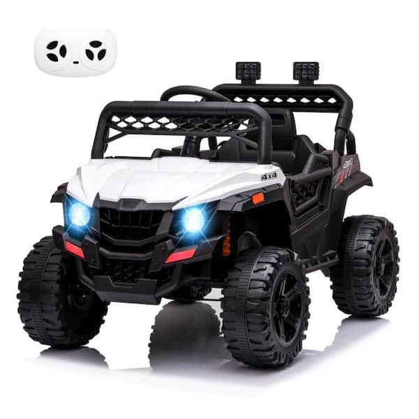 12V Ride on Car for Kids, Ride on Toys with Parental Remote Control, Seat Belt, Led Lights and Music, Black