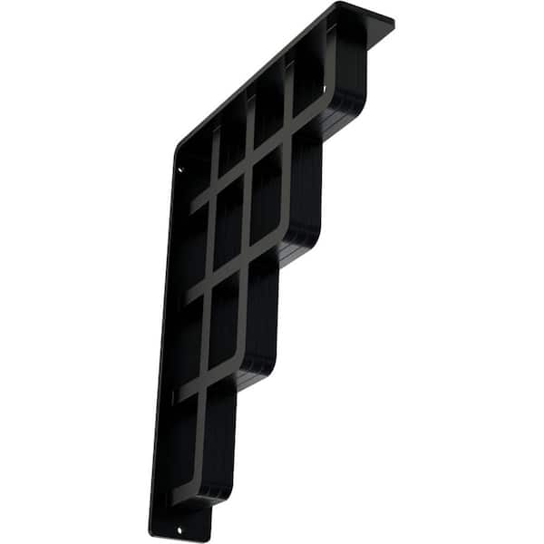 Ekena Millwork 2 in. x 12 in. x 10 in. Wrought Iron Triple Center Brace Diane Bracket