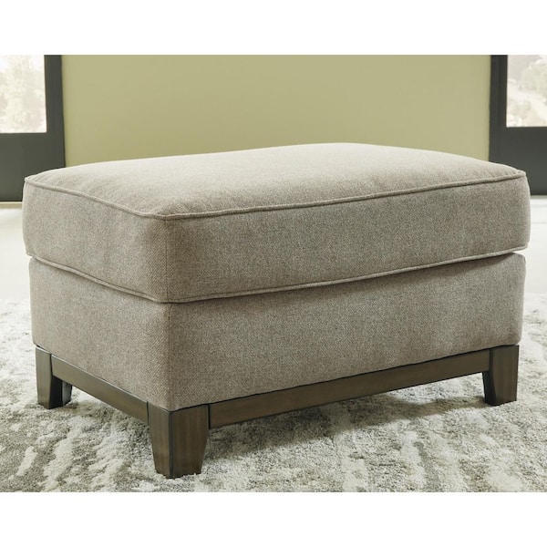 Signature DESIGN BY ASHLEY Kaywood Gray Polyester Rectangle Cocktail Medium Ottoman