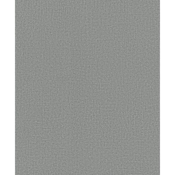 Unbranded Kumano Collection Grey Textured Weave Matte Finish Non-pasted Vinyl on Non-woven Wallpaper Sample