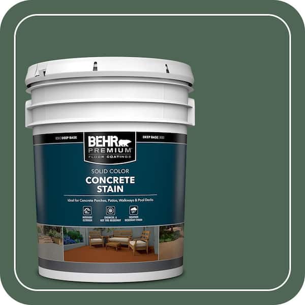 5 gal. #PFC-40 Green Solid Color Flat Interior/Exterior Concrete Stain