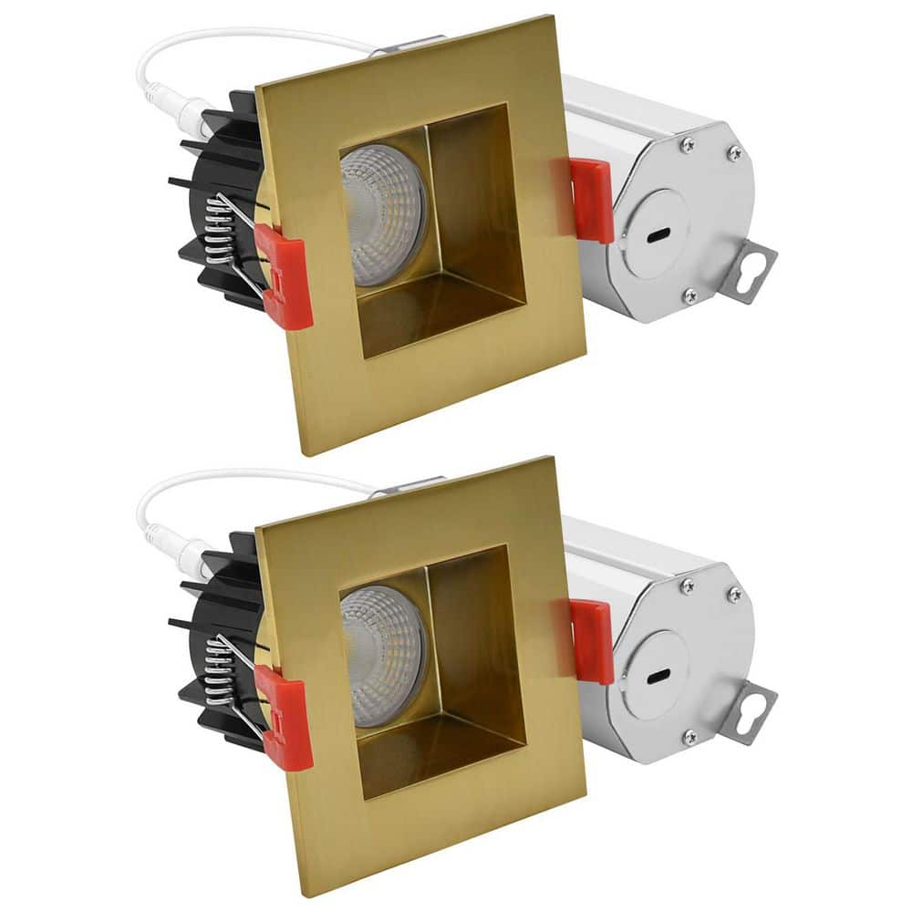 2 in. Integrated LED Recessed Spotlight Interchangeable Brass Trim, 8W 600LM 5CCT, 60°, Dimmable, Twist N' Lock 2 Pack price history on PriceWatchPro