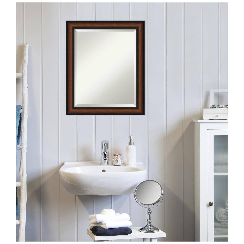 Yale Walnut Beveled Rectangular Wall Mirror