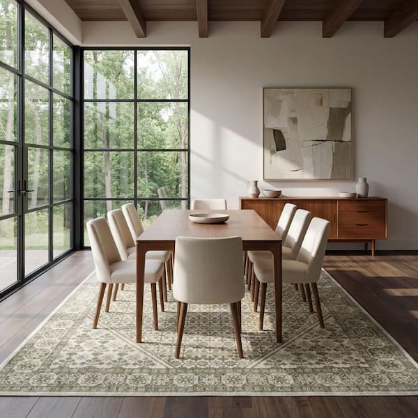 Arlena Green 10 ft. x 13 ft. Traditional Indoor Area Rug