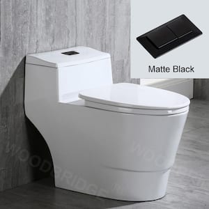 Conserver 1-Piece 1.28 GPF High Efficiency Dual Flush Elongated All-in-One Toilet in White with Seat Included