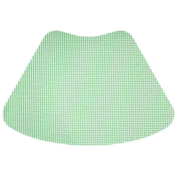 Fishnet 19 in. x 13 in. Green Ash PVC Covered Jute Wedge Placemat (Set of 6)