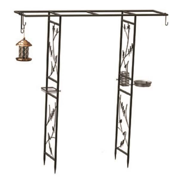 Unbranded Panacea 84 in. Tall x 17 in. W Steel Bird Feeding Arbor