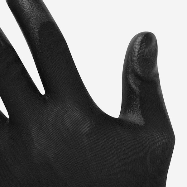 P-Grip Black Nylon/Polyurethane General Purpose Work Gloves with Black –  BHP Safety Products