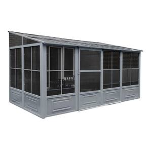 8 ft. x 16 ft. Gray Florence Add-A-Room Solarium