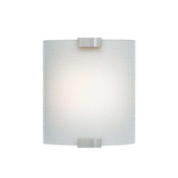 Generation Lighting Omni 1-Light Silver Small Fluorescent Sconce with White Shade