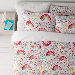 Company Kids Rainbow Organic Multicolored Cotton Percale Standard Pillowcase (Set of 2)