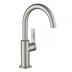 Oletto Single-Handle Kitchen Bar Faucet in Spot Free Stainless Steel