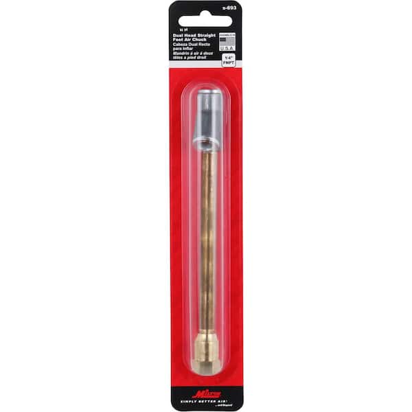 foota〜 Milton Industries, Inc. 1/4 in. Straight Foot Dual Head Air