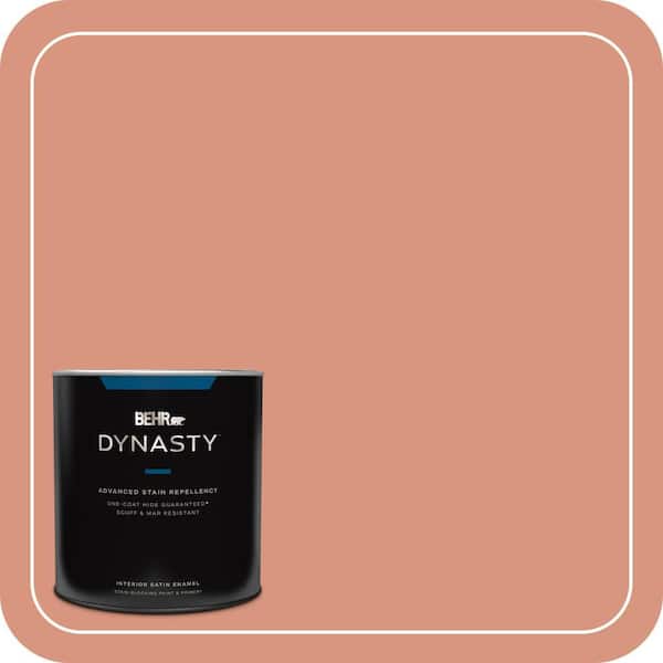 BEHR DYNASTY 1 qt. #BIC-17 Tropical Blooms Satin Enamel Interior Stain-Blocking Paint and Primer
