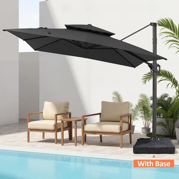 11 foot hanging patio umbrella 11 Ft Outdoor Cantilever Umbrella Without Base main image 1