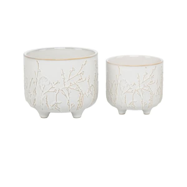 Set of 2 6" &4.75" Footed