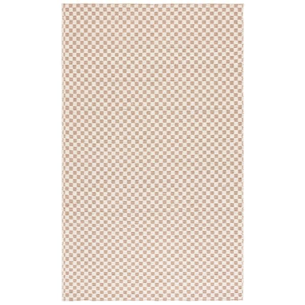 Natural Fiber 5 ft. x 8 ft. Ivory/Natural Check Area Rug