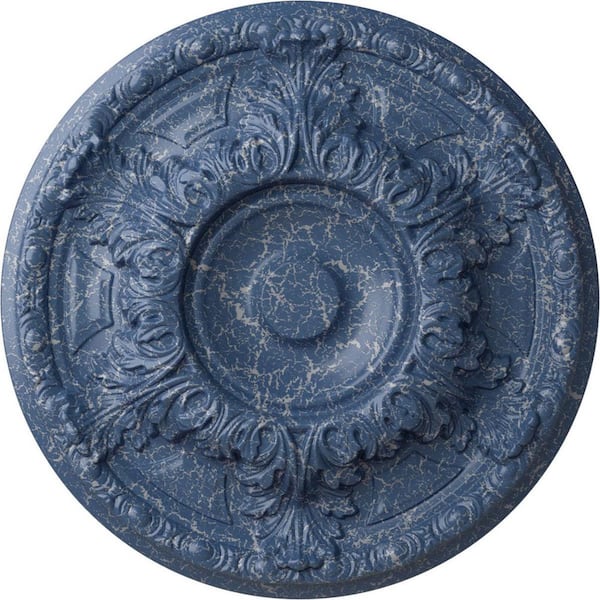 Ekena Millwork 19 in. x 1-1/2 in. Granada Urethane Ceiling Medallion (Fits Canopies upto 7-1/8 in.), Americana Crackle