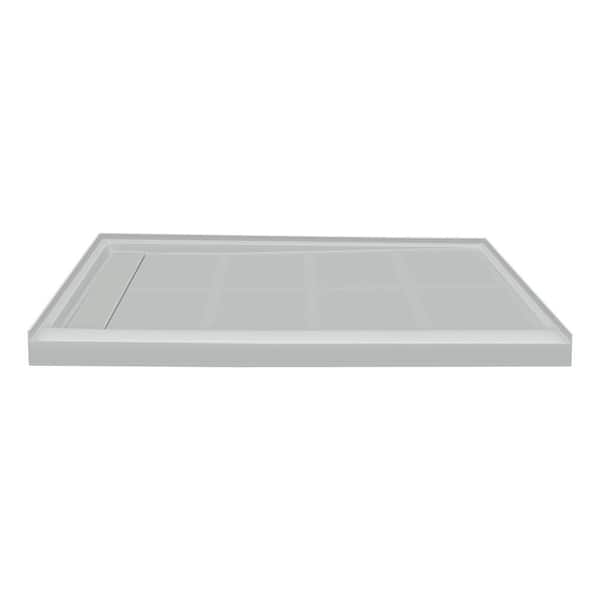 Transolid Linear 36 in. x 48 in. Single Threshold Shower Base in Grey