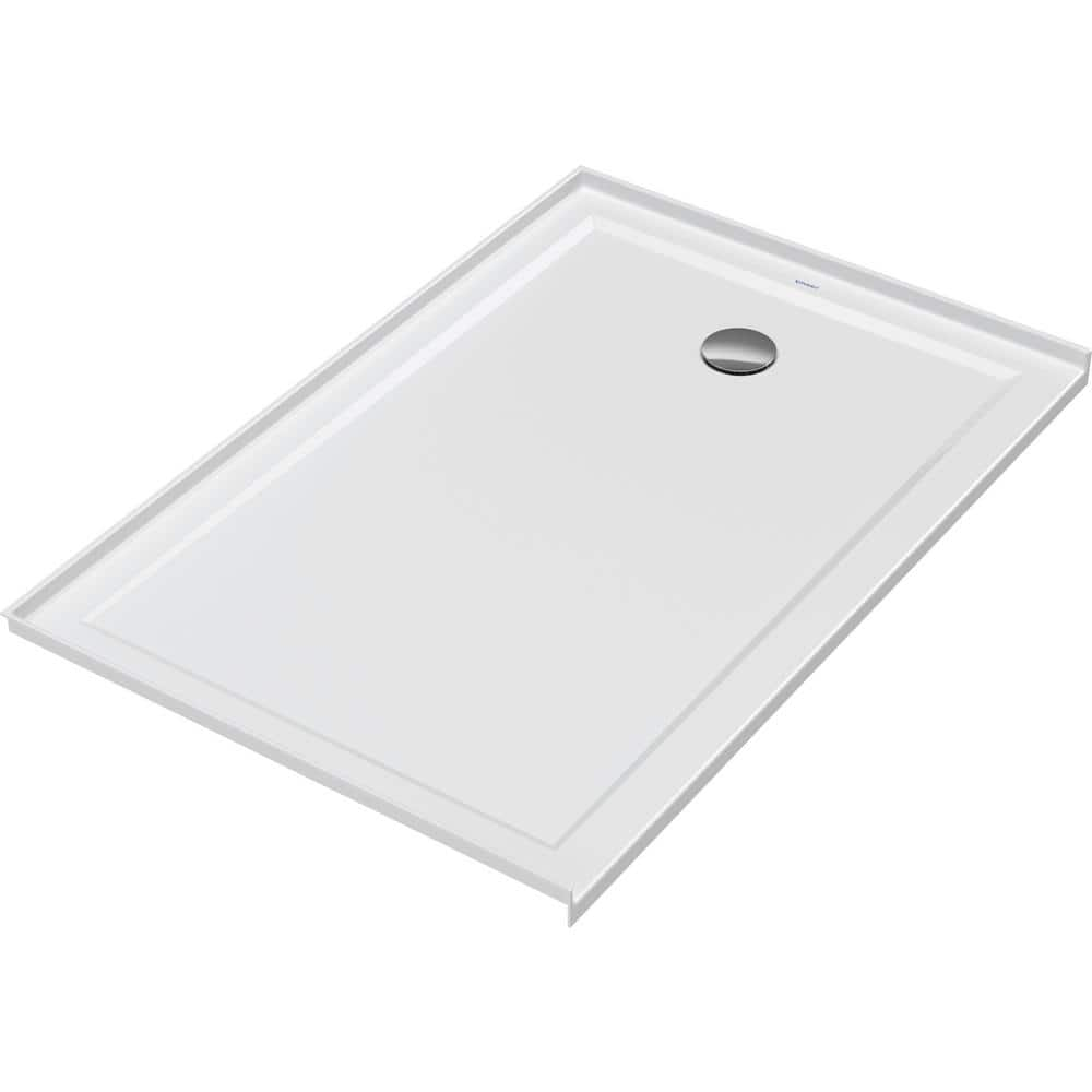 WOODBRIDGE 48 in. L x 36 in. W Alcove Zero Threshold Shower Pan Base with  Left/Right Drain in White,Low Profile,Wheel Chair Access HSB4316 - The Home  Depot