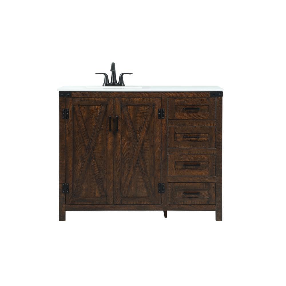 Simply Living 42 in. W x 19 in. D x 34 in. H Bath Vanity in Expresso with I