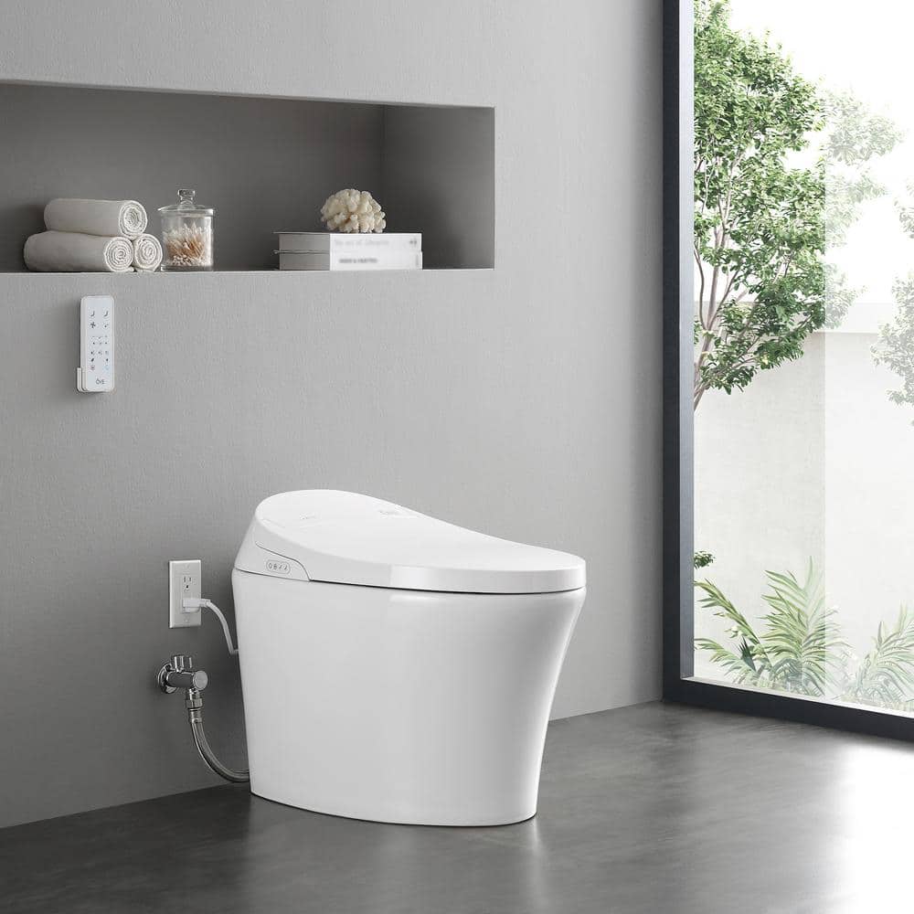 OVE Decors Lena Elongated Electric Bidet Toilet in White 15WST-LENA00-00 - The Home