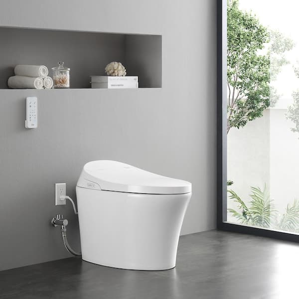 OVE Decors Lena Elongated Electric Bidet Toilet in White