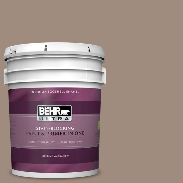 BEHR ULTRA 5 gal. #UL140-6 Antique Leather Eggshell Enamel Interior Paint and Primer in One