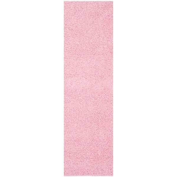SAFAVIEH Modera Pink 2 ft. x 8 ft. Solid Runner Rug