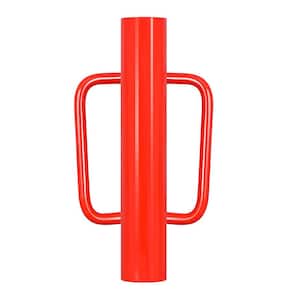 12 lbs. Red T Posts Driver with Handles, 17 in. Metal Post and Sign Post Pole Driver Tool for Fencing