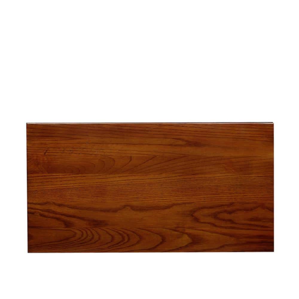 Medium Oak Mission End Table with Drawer and Shelf