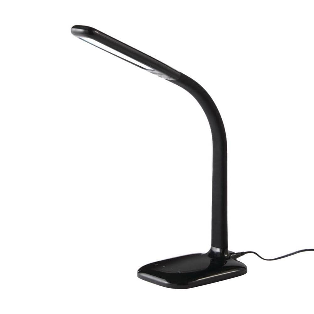 Hampton Bay 24 in. Black LED Desk Lamp with Advanced Control Features
