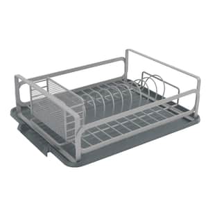 Polder KTH-615 Dish Rack & Tray 4 PC Combo– Advantage System Includes Rack,  Drain Tray, Removable Drying Tray & Cutlery Holder – Stainless Steel 