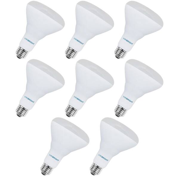 Viribright 65-Watt Equivalent (6000K) BR30 Dimmable 90+ CRI Flood LED Light Bulb, Daylight (4-Pack)
