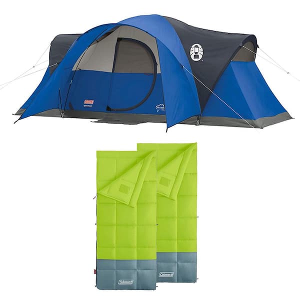 Stereotype Inhalen Verdwijnen Coleman Montana 8-Person Polyester Camping Tent with 2-Piece 30 Fahrenheit  Sleeping Bag 2000018292 + 2 x 2000037220 - The Home Depot