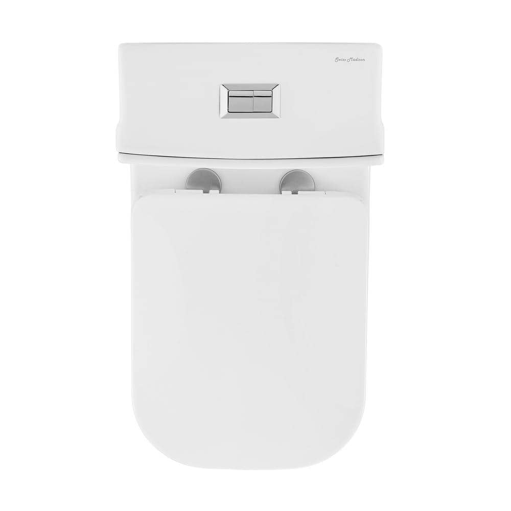 Elongated High-Efficiency Dual-Flush Free-Standing Toilet in White