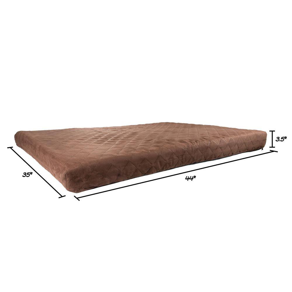 Extra Large Brown Orthopedic Memory Foam Waterproof Dog Bed