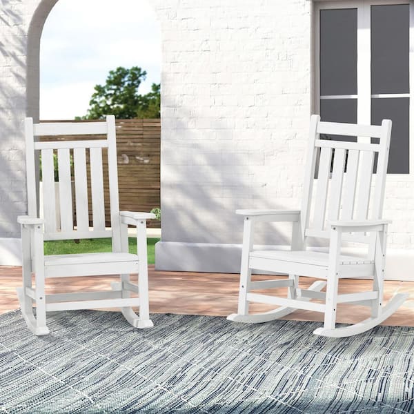 JEAREY Oversized HDPE Resin Outdoor Patio Rocking Plastic