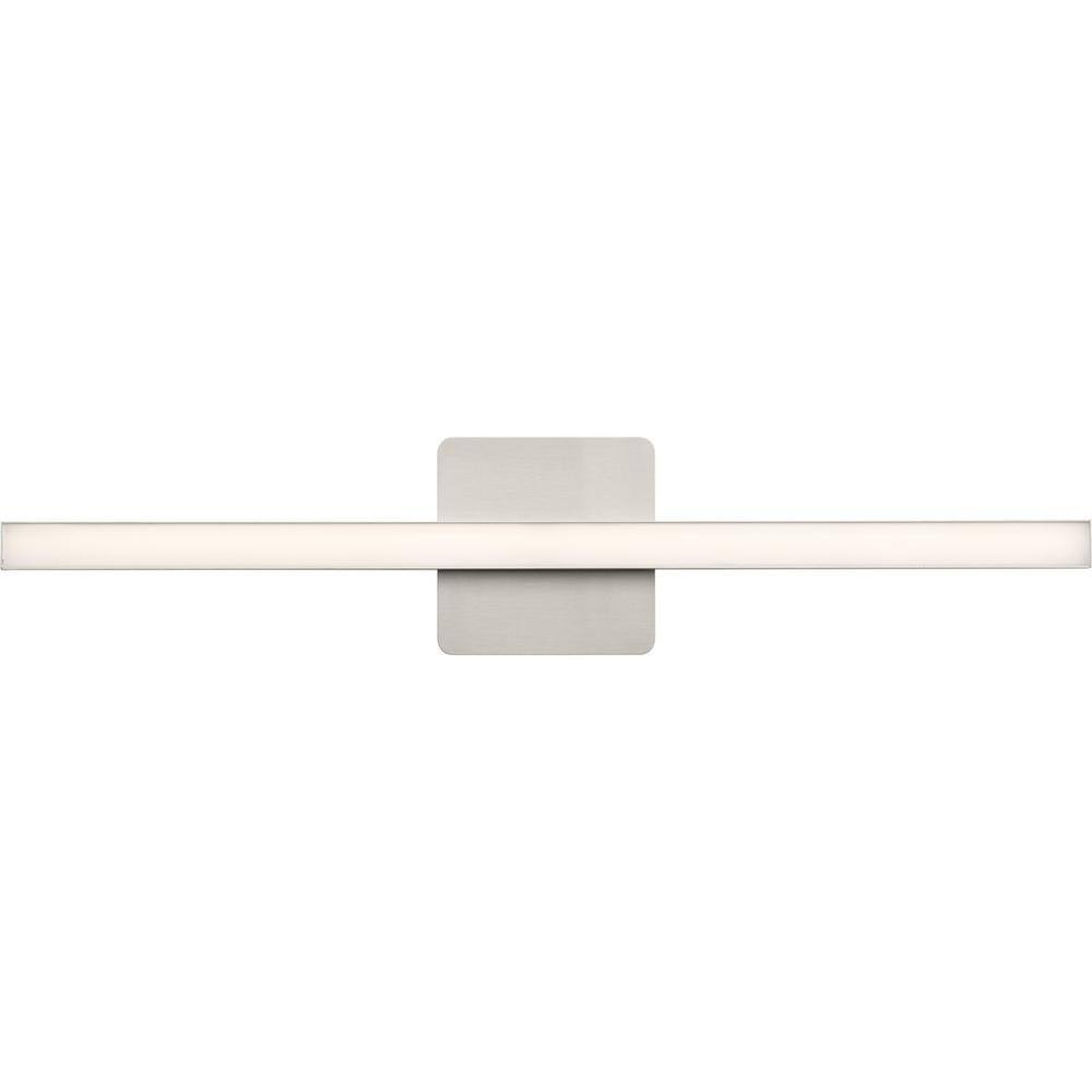 Brushed Nickel 24" LED Linear Vanity Light with Acrylic Shade